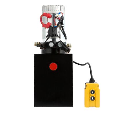 OMT 12V Hydraulic Pump 8 Quart Double Acting Dump Trailer Pump Power Unit
