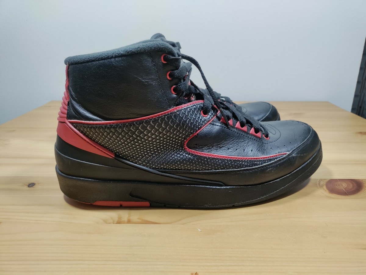 Nike Air Jordan 2 Retro Alternate 87 Black Varsity Red Mens Size