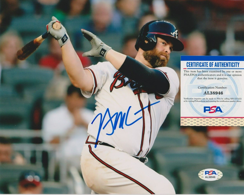 BRIAN MCCANN Atlanta Braves Picture 8x10 Photo COA AUTOGRAPH PSA/DNA