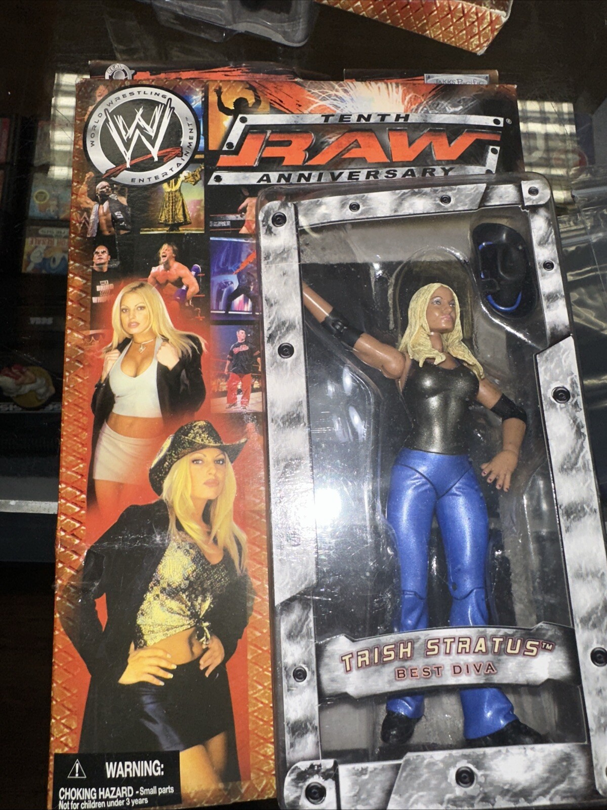 2003 WWF WWE Raw Tenth Anniversary Jakks Trish Stratus Best Diva Action Figure