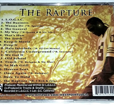 L.O.G.I.C. SEALED PRIVATE PRESS CALIFORNIA RAP CD RAPTURE G FUNK 