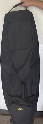 BAG BOY Black Golf Travel Bag Black Wheeled Travel Soft Cover  As Is