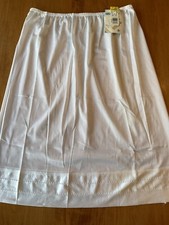 NWT WOMENS Vintage SNIP-A-ROW WHITE HALF SLIP  SIZE L 18/20