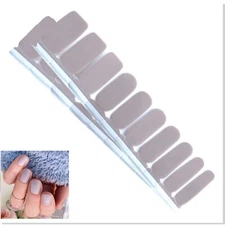 Jaysea Nails Polish Strips - Color Taupe Gray Neutral Street Nail Art Wraps B4G1