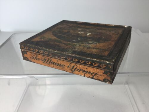 Antique THE MAINE SPRING Litho Advertising Tin W.W. Mansfield & CO. Portland, ME - Picture 3 of 12