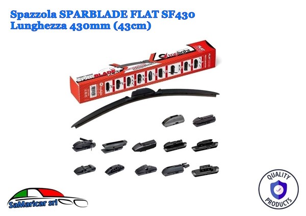 Scheibenwischer Single Spareblade Flat Multi-Anschluss 43 CM - 430MM-image
