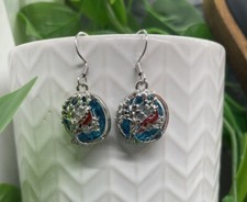 1.25  Silver-tone Cardinal Tree Of Life Dangle Earring Set New Free Ship B4839