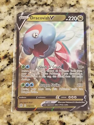 Dracovish V - 114/172 Ultra Rare Brilliant Stars Pokemon TCG NM | eBay