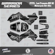 Graphics Kit for Losi PRO MOTO MX (ALL YEARS) Warrior Series - Smoke