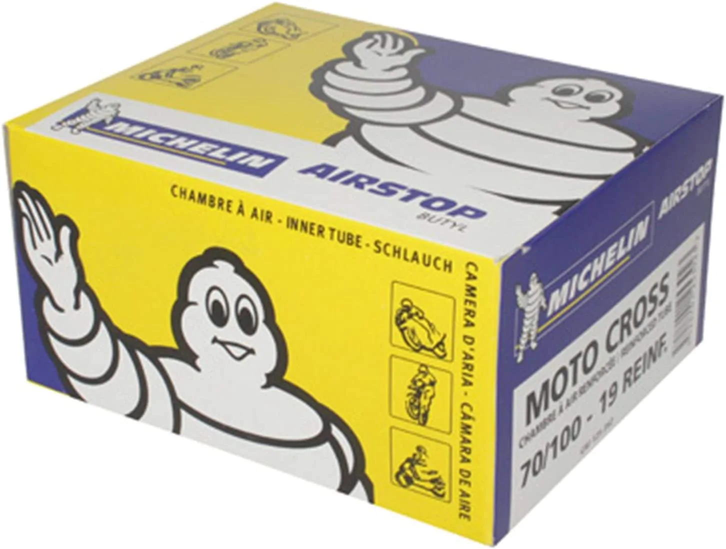 CAMERA D' ARIA MICHELIN 19'' AIRSTOP RINFORZATA 70/100 - 19 VALVOLA TR-4