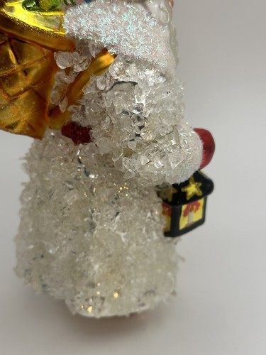 Christopher Radko Santa Blown Glass Christmas Ornament Ice White Snow Large - Picture 10 of 12