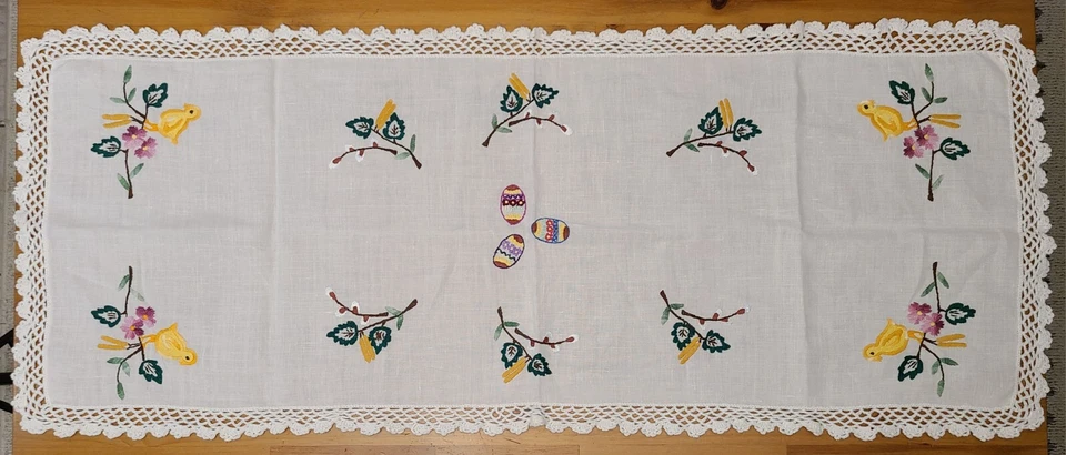 Set Of 2 Vintage Tablecloths Handmade From 1960's Easter Theme - Image 2 of 4