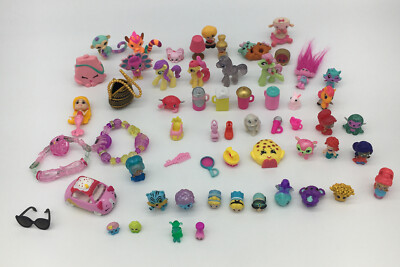Toy Lot (59) Assorted Minifigures And Accessories Shopkins My Little Pony Etc. 
