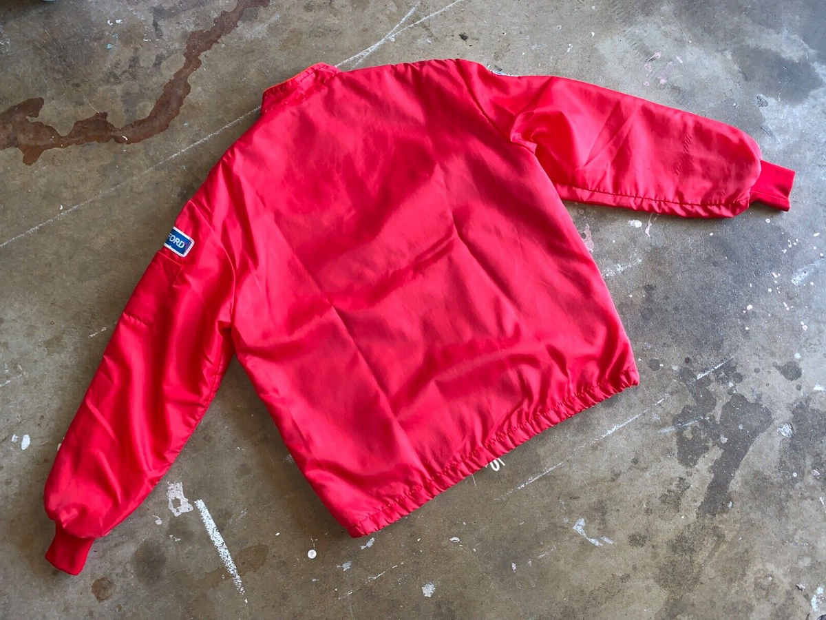 70s VINTAGE FORD COBRA RED STRIPED RALLY RACING JACKET SZ M 70s VINTAGE FORD COBRA RED STRIPED RALLY RACING JACKET SZ M