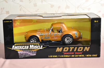 '' AMERICAN MUSCLE '' THUNDER 1:18 SCALE MSP COBRA '' DRAGGIN SNAKE DESIGN ''