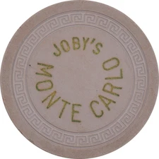 Joby's Monte Carlo Casino Crystal Bay Nevada Grey Chip 1955