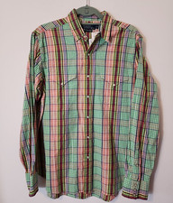 NEW Vintage Polo Ralph Lauren Western Cowboy Shirt Plaid Pearl Snap Mens Medium