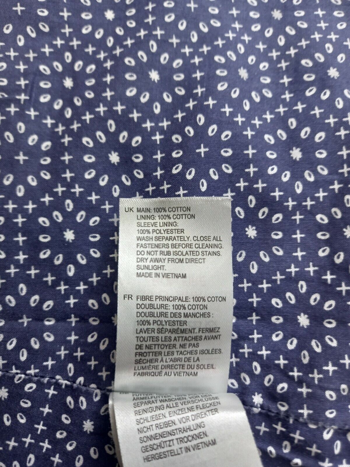 White Stuff green cube pattern 100% cotton Jacket… - image 9