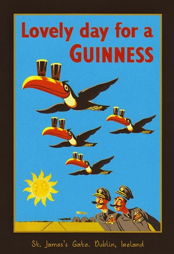 Lovely Day For A Guinness Vintage Beer Advertising Poster