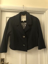 New Original Milly Of New York Blue Designer Short Jacket,uk 14
