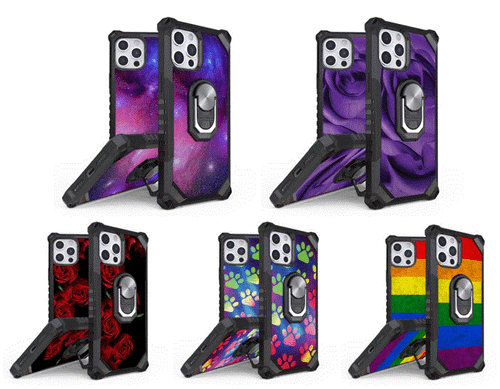 For iPhone 12 mini pro max Shockproof Removable Ring Kickstand Case Cover - Picture 1 of 17