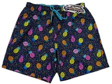 Broken Threads Mens Swim Trunks Navy Pineapple Mesh Brief Pockets Size S NWT
