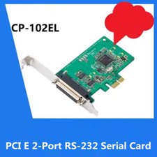 MOXA CP-102EL PCI E 2-Port RS-232 Serial Card Contains Wires.