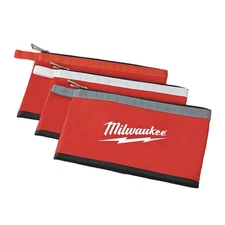 Milwaukee 48-22-8193 Canvas Colored Heavy-Duty Zippered Pouches, 3-Pack