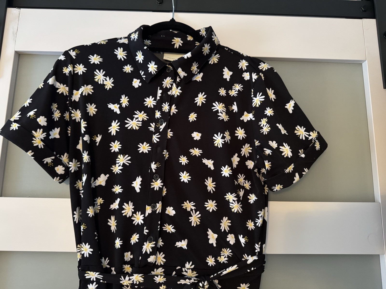 Cynthia Rowley Collared Button Down Midi Floral D… - image 1