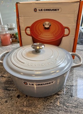 Rare Le Creuset Signature Round Casserole Cast Iron 28cm Coastal Blue New Others