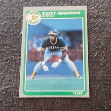 1985 Fleer - Rickey Henderson #425 Oakland Athletics MLB Baseball Base Set