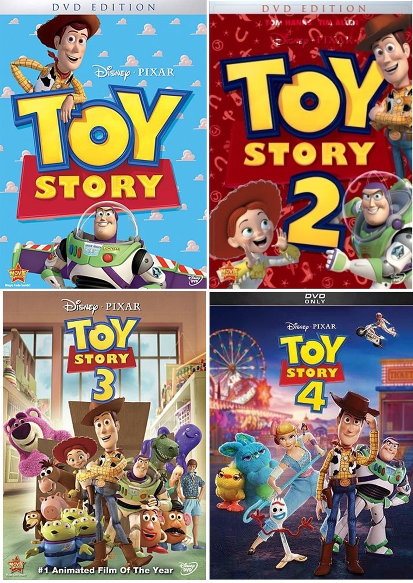 Disney Pixar TOY STORY 1 One 2 Two 3 Three 4 Four 4 DVD Set New | eBay