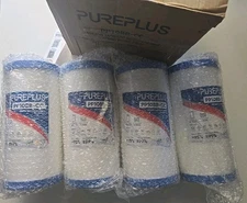 x4 PUREPLUS 5 Micron 10" x 4.5" Whole House Sediment & Carbon Water Filter