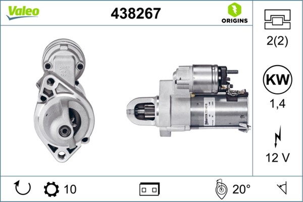 Anlasser Starter Valeo Origins - NEW O.E. Technologie 438267 FüR A207 CLS GLK SL-image