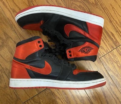 Nike Air Jordan 1 Men s High Top Lace Up Sneakers Black/Red/White Colorblock