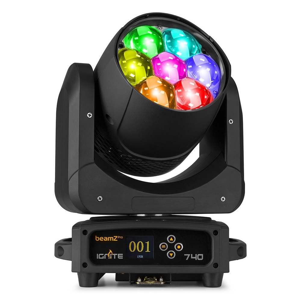 BeamZ Professional IGNITE740 Moving Head Wash Lights 7x40W with Zoom