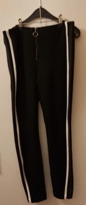 ZARA PRETTY LITTLE THING Womens Black Polyester Blend Jogger Leggings Size M