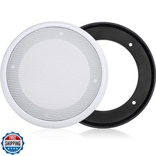 Facmogu 2PCS 6.5in Ceiling Speaker Grille Covers, White Round Commercial Ceil