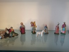 Antiche Statuine Del Presepe In Gesso E Terracotta 