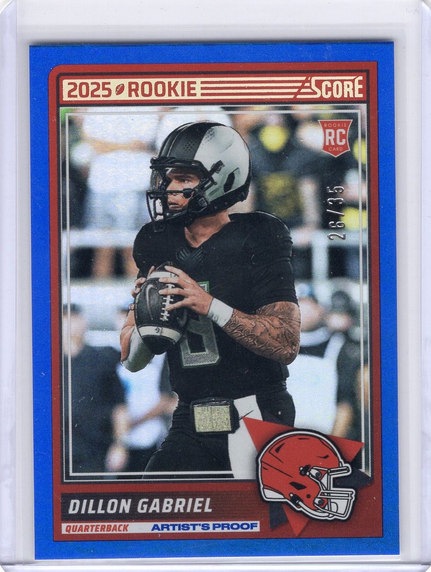DILLON GABRIEL #41 2025 PANINI SCORE ARTIST'S PROOF ROOKIE /35 SP (RC) BROWNS