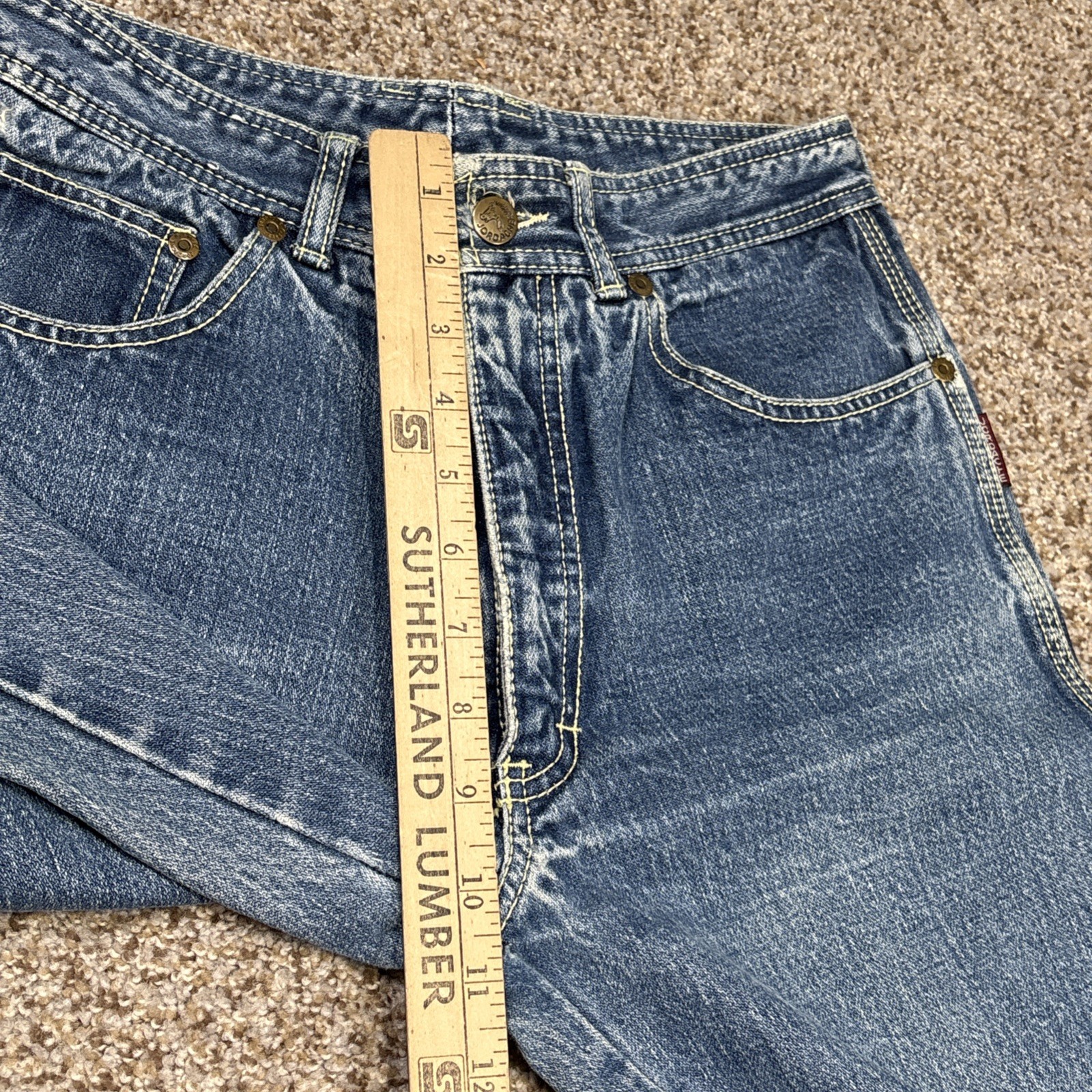 Vintage Jordache Jeans Womens 31L High Rise Hong Kong Horse Head 80s Fits 26x30 - View 9