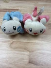 Vintage 2004 Pokemon Hasbro Plusle and Minun Plush Set 60804 60808 Beanbag Toy
