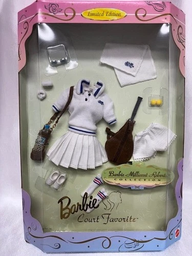 Vintage 1997 Barbie Millicent Roberts Court Favorite Tennis Set NIB