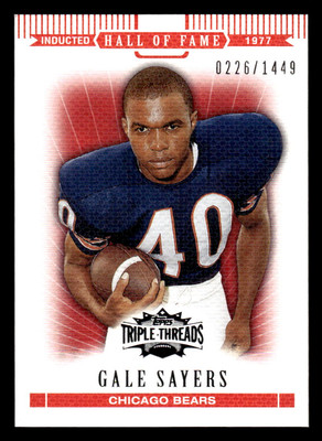 2007 Topps Triple Threads #97 Gale Sayers Red SP #d /1499! Chicago Bears