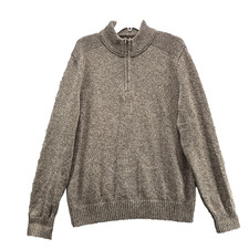 Eddie Bauer 1/4 Zip Sweater Men's XL Tall Knit Preppy Career Office Outdoor 90's