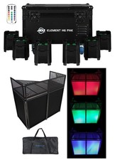 American DJ Element H6 Pak 6 RGBAW UV Outdoor Wireless DMX Wash Lights Facade