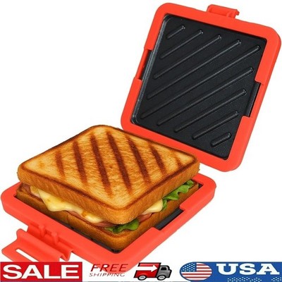 Microwave Toastie Sandwich Maker Rapid Grilling Non-Stick Portable Cleanup New