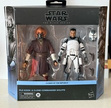 Plo Koon Jedi Master & Clone Commander Wolffe Star Wars Black Series Collection