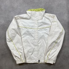 Columbia Rain Jacket Womens Large Lined Hiking Outdoor Coat, White