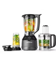 NutriBullet 64oz Triple Prep System Blender and Food Processor, Gray